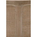 Gray Oak Round Coffee Table | Living Essentials Cane
