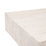 Whitewashed Pine Wood Coffee Table | Living Essentials Montauk