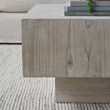 Whitewashed Pine Wood Coffee Table | Living Essentials Montauk
