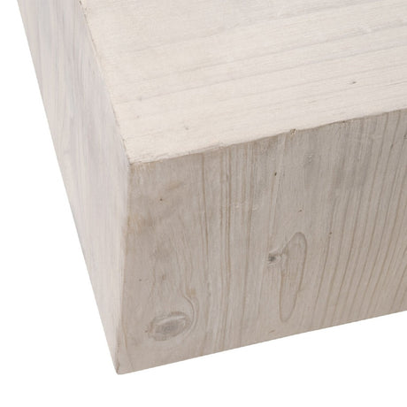Whitewashed Pine Wood Coffee Table | Living Essentials Montauk