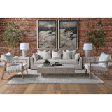 Whitewashed Pine Wood Coffee Table | Living Essentials Montauk