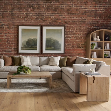Natural Pine Wood Coffee Table | Living Essentials Reed