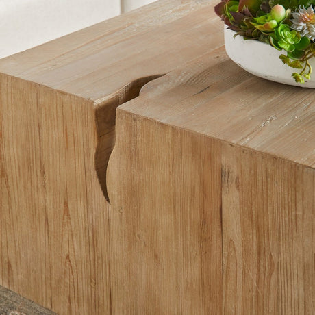 Natural Pine Wood Coffee Table | Living Essentials Reed