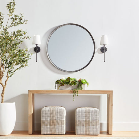 Natural Pine Wood Console Table | Living Essentials Reed
