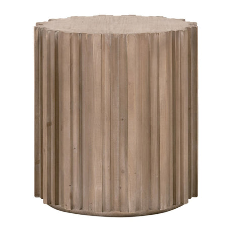 Fluted Pine End Table | Living Essentials Roma