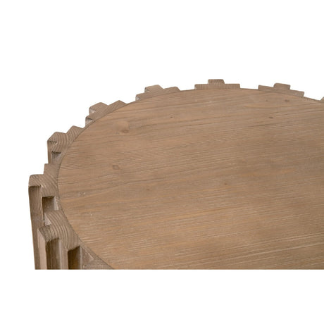 Fluted Pine End Table | Living Essentials Roma