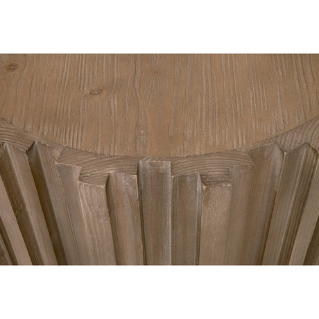 Fluted Pine End Table | Living Essentials Roma