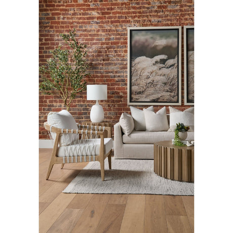 Fluted Pine End Table | Living Essentials Roma