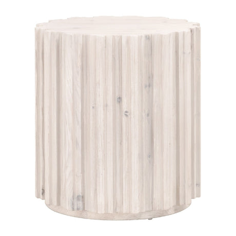 Fluted Pine End Table | Living Essentials Roma