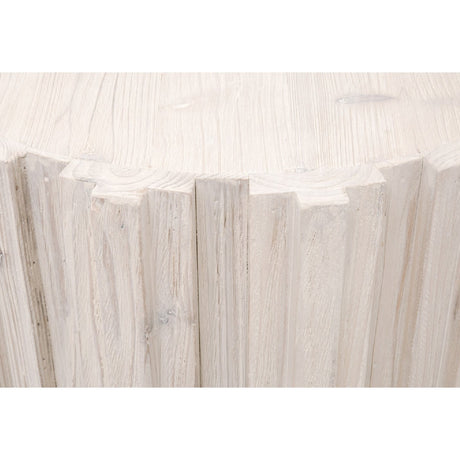 Fluted Pine End Table | Living Essentials Roma