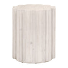Fluted Pine Accent Table | Living Essentials Roma