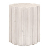 Fluted Pine Accent Table | Living Essentials Roma