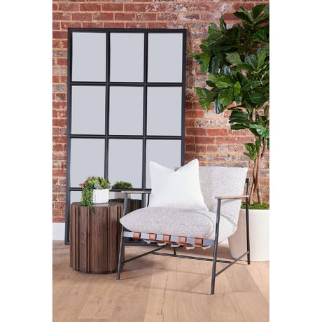 Fluted Pine Accent Table | Living Essentials Roma