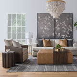 Fluted Pine Accent Table | Living Essentials Roma