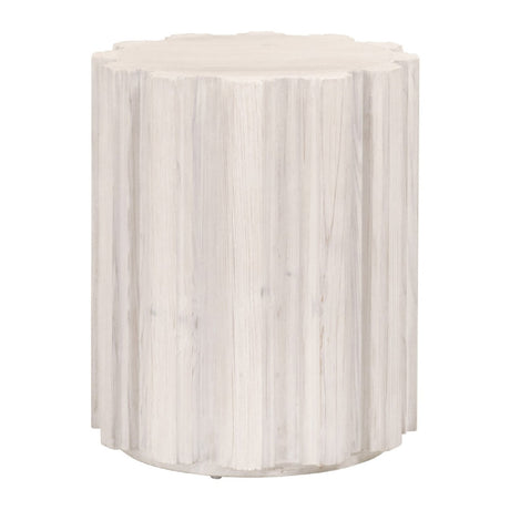 Fluted Pine Accent Table | Living Essentials Roma