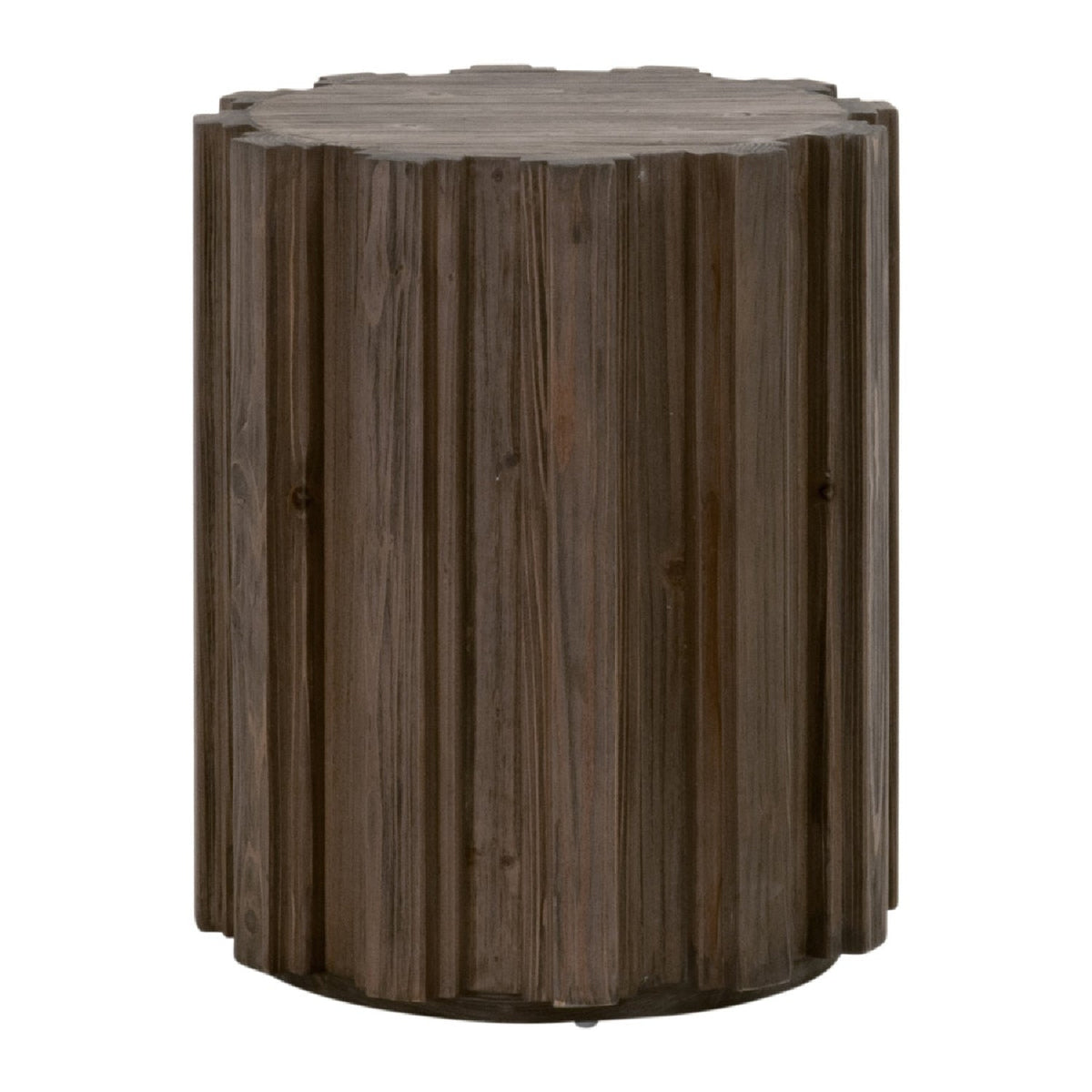 Fluted Pine Accent Table | Living Essentials Roma