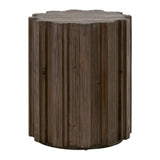 Fluted Pine Accent Table | Living Essentials Roma
