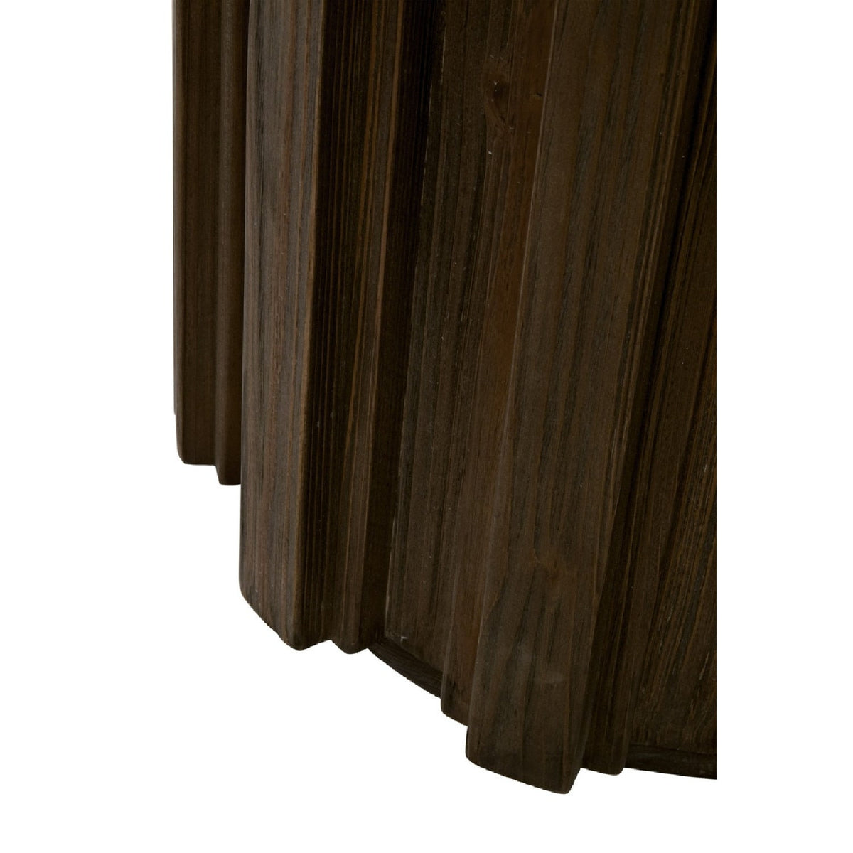 Fluted Pine Accent Table | Living Essentials Roma