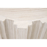Fluted Pine Accent Table | Living Essentials Roma