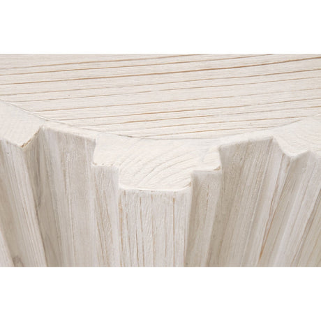 Fluted Pine Accent Table | Living Essentials Roma