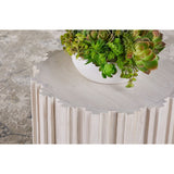 Fluted Pine Accent Table | Living Essentials Roma