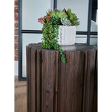 Fluted Pine Accent Table | Living Essentials Roma