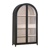 Black Birch Arched Display Cabinet | Living Essentials Toulouse