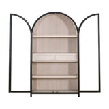 Black Birch Arched Display Cabinet | Living Essentials Toulouse