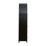 Black Birch Arched Display Cabinet | Living Essentials Toulouse
