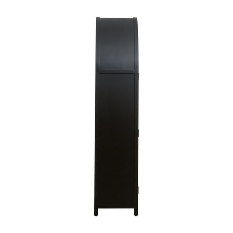Black Birch Arched Display Cabinet | Living Essentials Toulouse