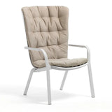 Square Perforated Reclining Outdoor Armchair | Nardi Folio