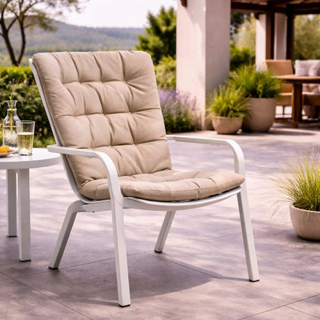 Square Perforated Reclining Outdoor Armchair | Nardi Folio