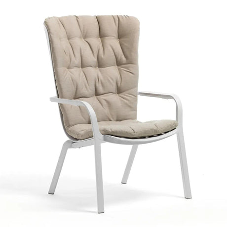 Square Perforated Reclining Outdoor Armchair | Nardi Folio