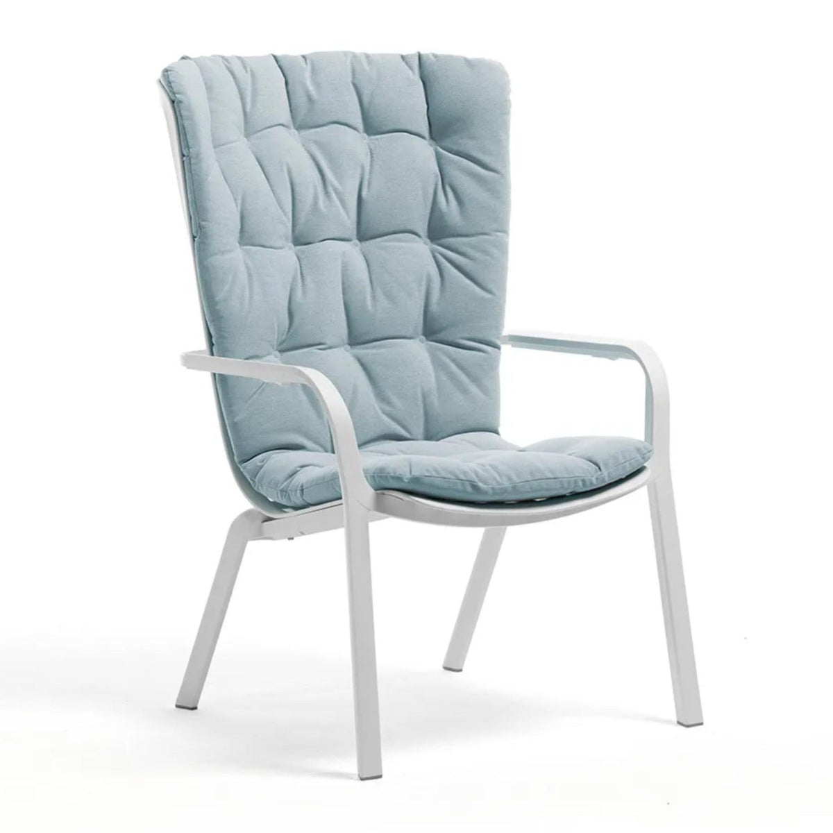 Square Perforated Reclining Outdoor Armchair | Nardi Folio
