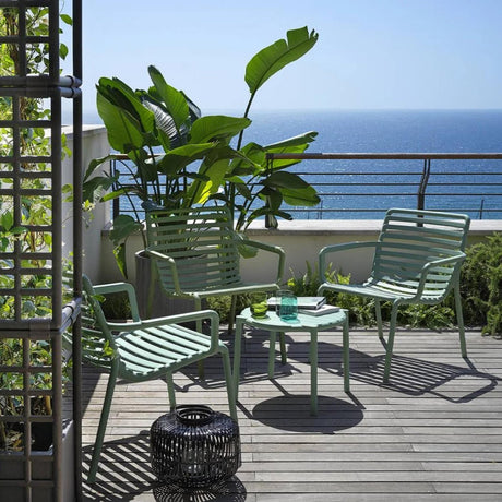 Slatted Round Outdoor Coffee Table | Nardi Doga