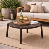Slatted Round Outdoor Coffee Table | Nardi Doga