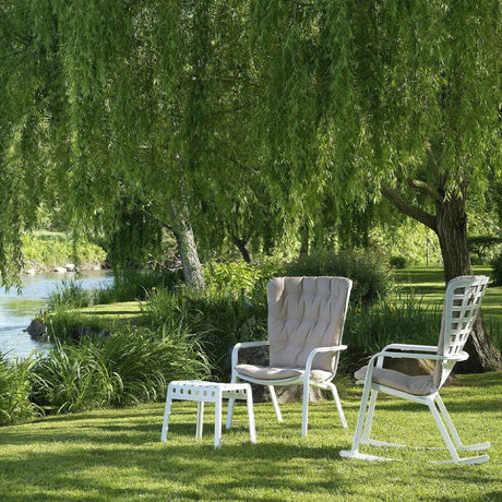 Square Perforated Outdoor Footstool | Nardi Poggio