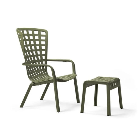 Square Perforated Outdoor Footstool | Nardi Poggio