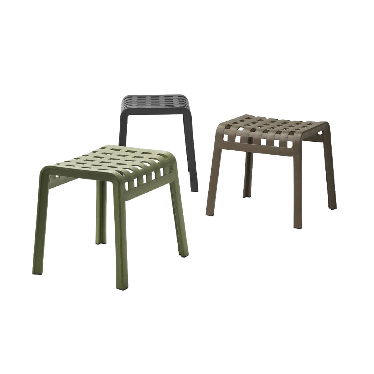 Square Perforated Outdoor Footstool | Nardi Poggio