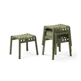 Square Perforated Outdoor Footstool | Nardi Poggio