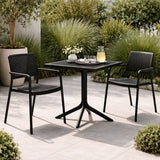 Perforated Square 4-Spoke Outdoor Dining Table | Nardi Clip