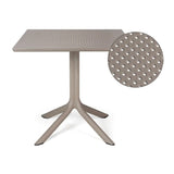 Perforated Square 4-Spoke Outdoor Dining Table | Nardi Clip