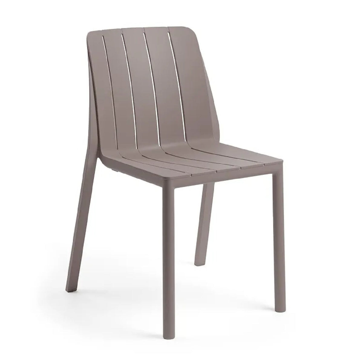 Slatted Outdoor Monobloc Dining Chair | Nardi Tiberina