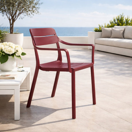 Fiberglass Outdoor Monobloc Dining Armchair | Nardi Cassia
