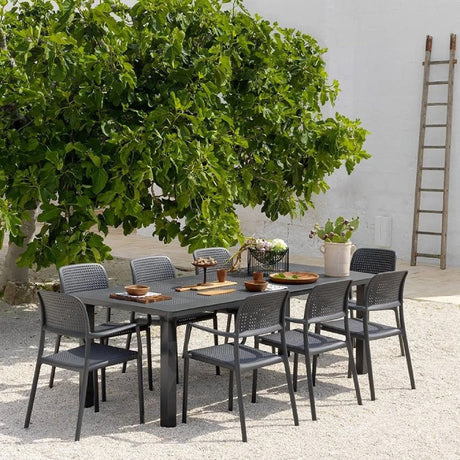 Perforated Fiberglass Outdoor Dining Armchair | Nardi Bora
