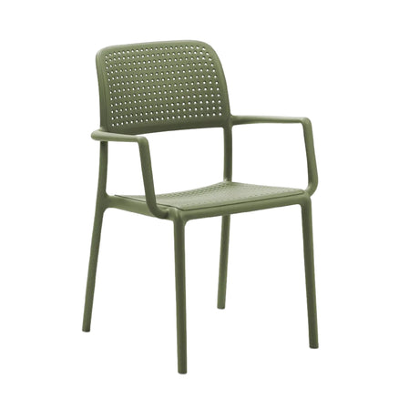 Perforated Fiberglass Outdoor Dining Armchair | Nardi Bora