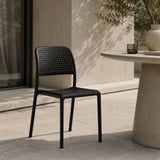 Perforated Fiberglass Outdoor Dining Chair | Nardi Bora