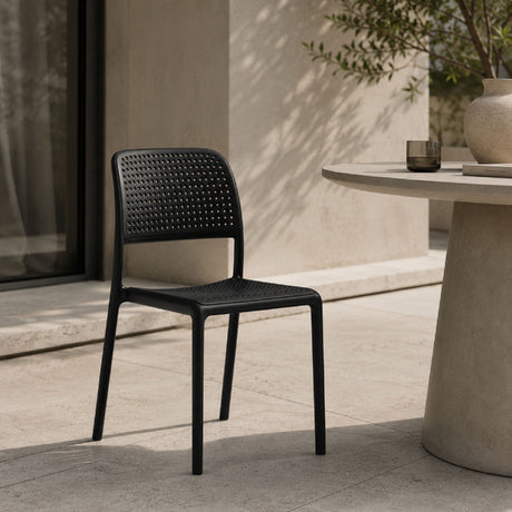 Perforated Fiberglass Outdoor Dining Chair | Nardi Bora