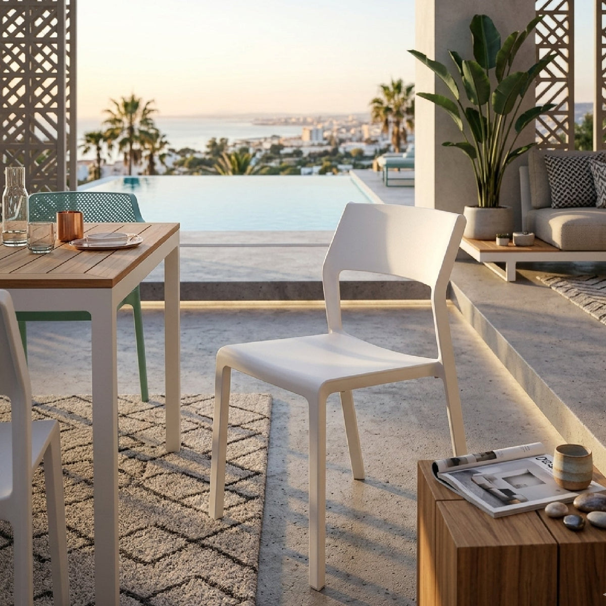 Open-back Outdoor Dining Chair | Nardi Trill