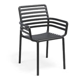 Slatted Outdoor Monobloc Dining Armchair | Nardi Doga